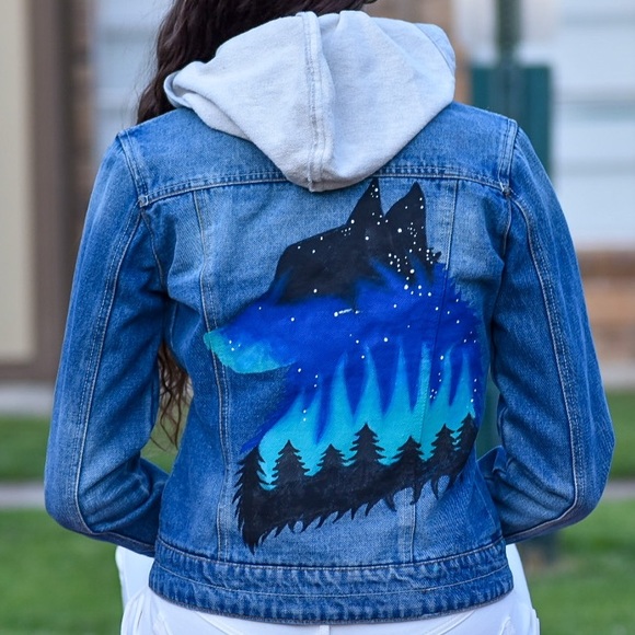 Painted denim jacket - Picture 1 of 2